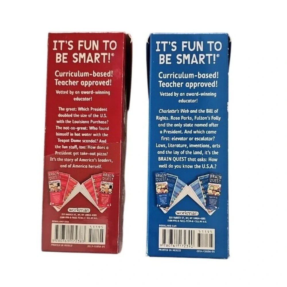 Brain Quest Presidents & America 2 Deck Set Revised 3rd Edition Ages 9+ Trivia